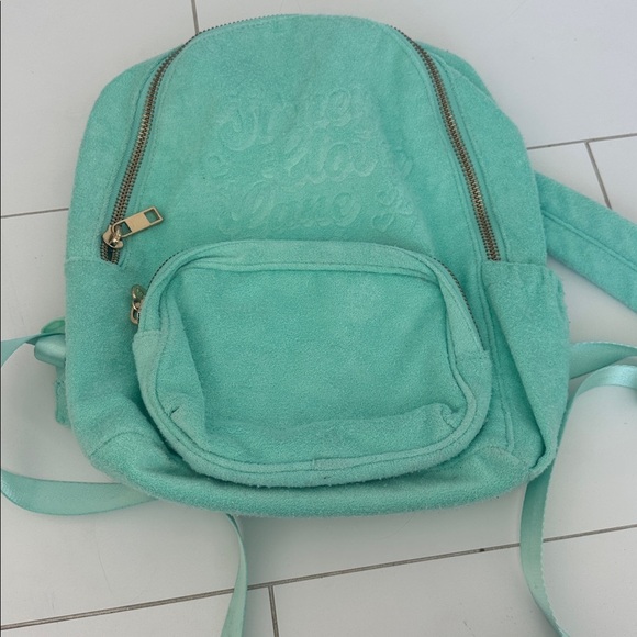 Stoney Clover Lane x Target Teal Terrycloth Backpack - Picture 4 of 6